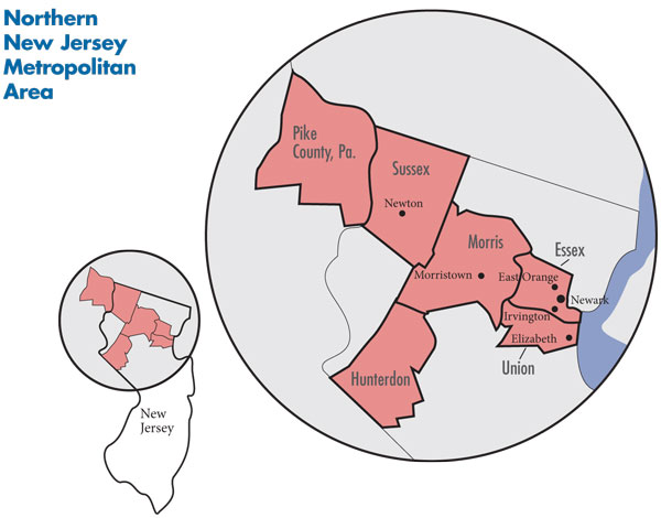 Northern New Jersey Map